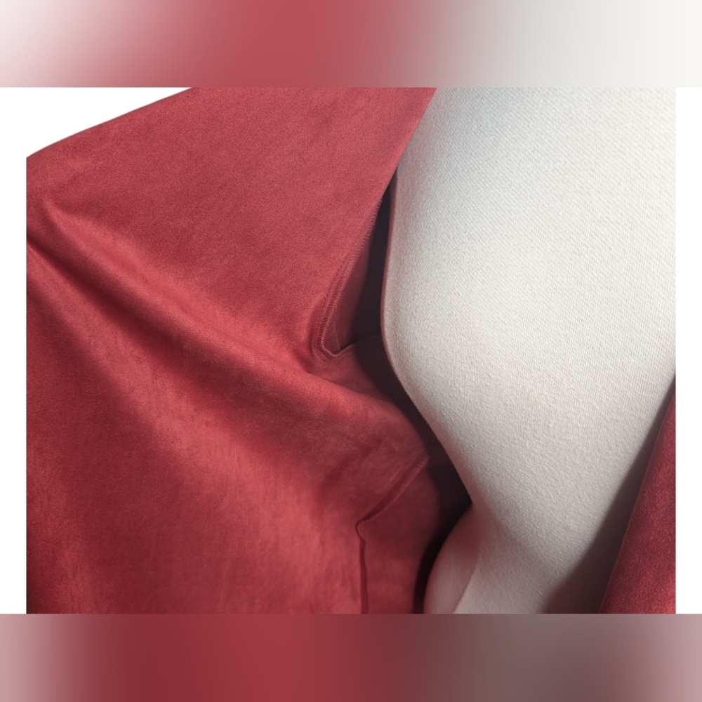 Alfred Dunner Women’s 18W Red Open-Front Drape Cardigan - Picture 9 of 12
